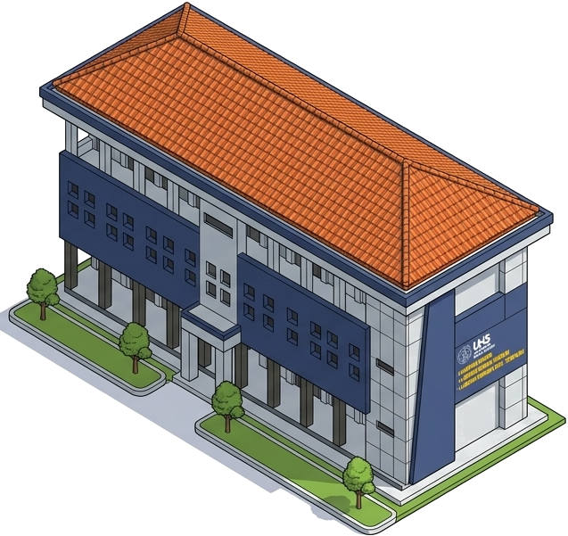 Gedung Biru Laboratorium UNS Kampus Madiun Atap Oranye